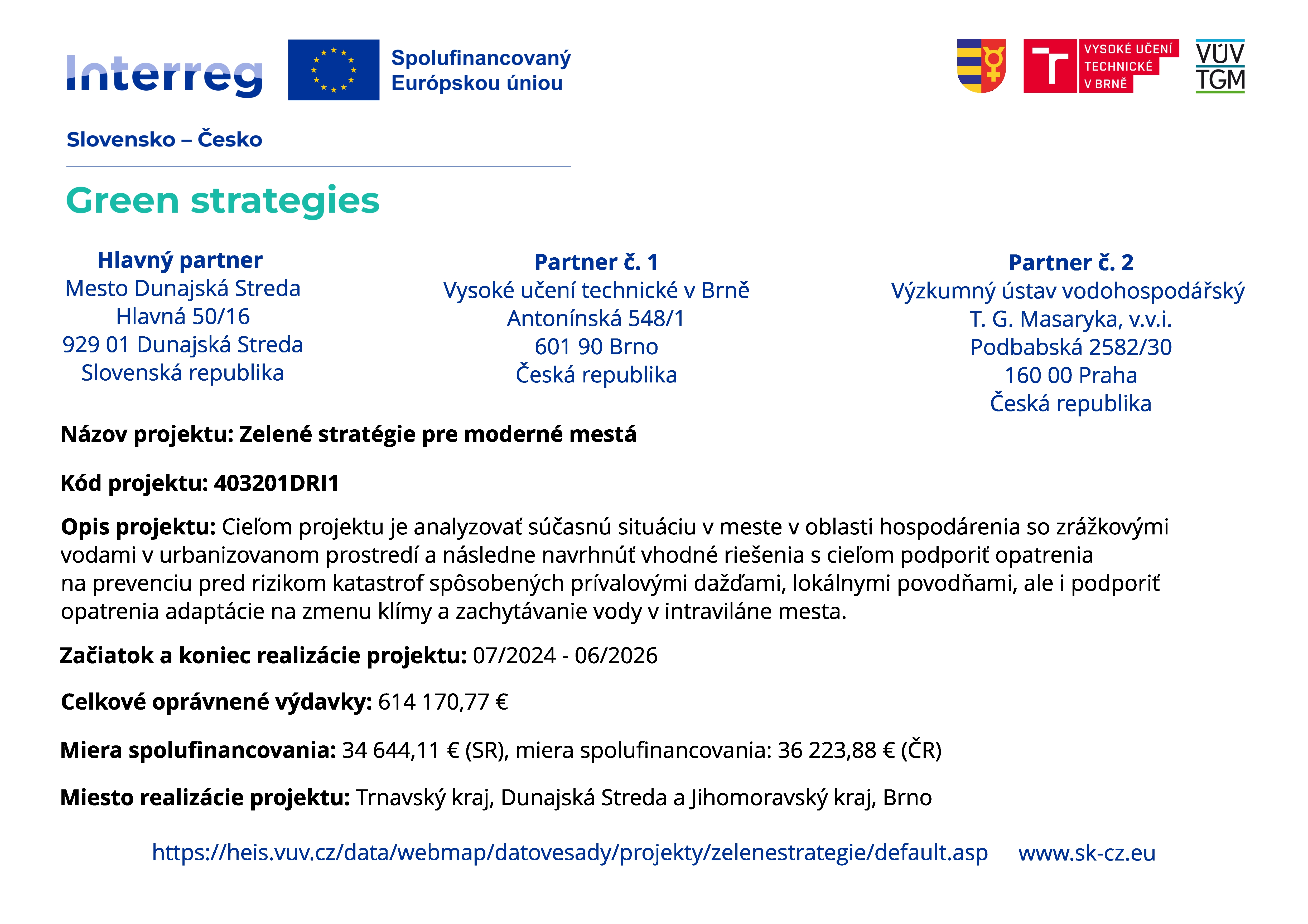 Informačný baner projektu