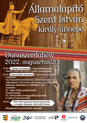 Augusztus 20.: ünnepi megemlékezés és Tóth Gabi koncertje Dunaszerdahelyen