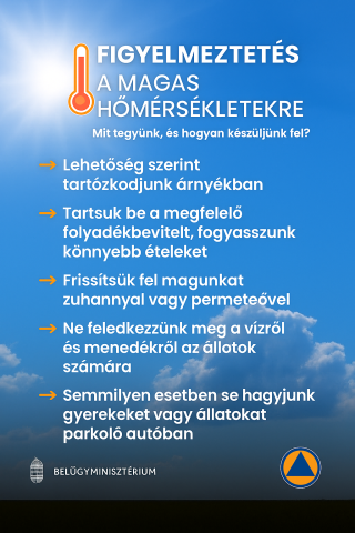 Figyelmeztetés a magas hőmérsékletekre