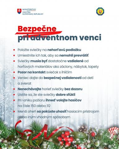 Bezpečne pri adventnom venci