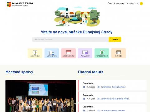 Dunajská Streda ma novú webovú stránku