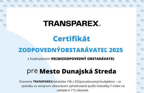Získali sme ocenenie Zodpovedný obstarávateľ 2025