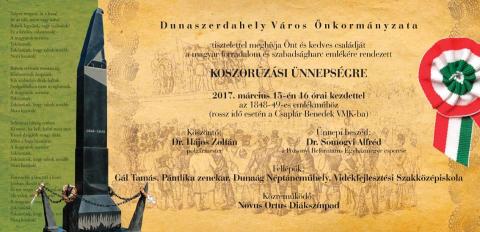 Városi megemlékezés az 1848/49-es forradalomra
