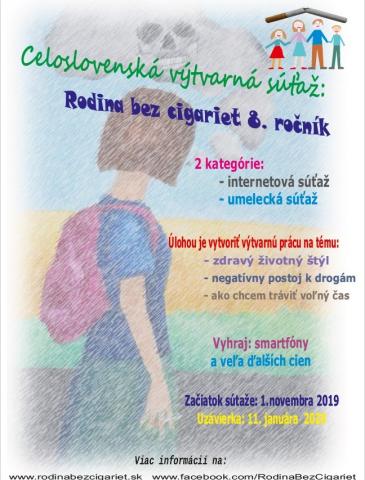 Celoslovenská výtvarná súťaž: Rodina bez cigariet 8.ročník