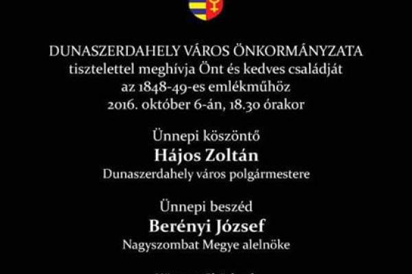 Megemlékezés az aradi vértanúkról