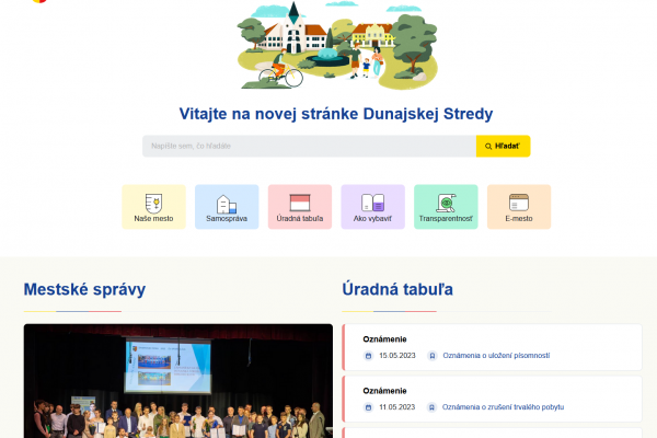 Dunajská Streda ma novú webovú stránku