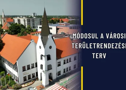 kép a városházáról és szöveg: Módosul a Városi Területrendezési Terv