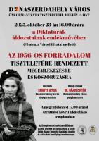 Spomienkové podujatie a kladenie vencov na počesť revolúcie a boja za slobodu z roku 1956.